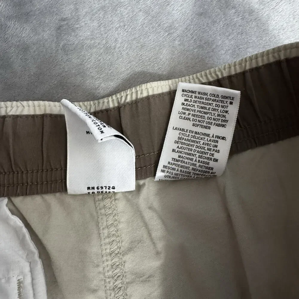 Columbia Cargo Shorts Mens L Beige Nylon Cotton Hiking Outdoor Utility 10 Inseam